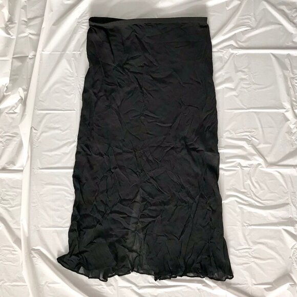J. Crew Black Sheer Skirt with Slip - Picture 2 of 5